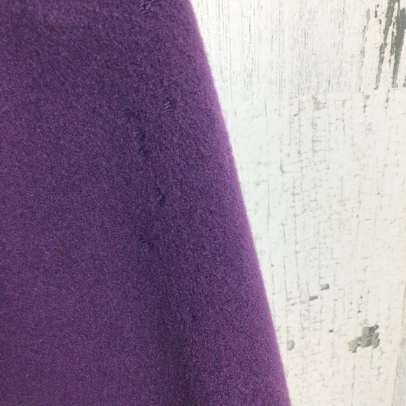Lands End Women’s Plum Eggplant Pea Coat Jacket Wool Blend size 6 - Picture 11 of 13